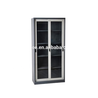 glass door metal office folding cupboard