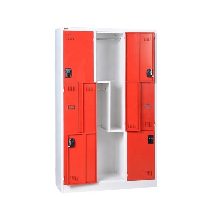 Commercial furniture KD hinged 6-door iron/steel lockers